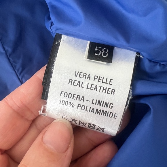 Baldinini Men's Blue Leather Jacket - Picture 10 of 12